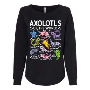 Axolotls Of The World Cute Kawaii Axolotl Womens California Wash Sweatshirt