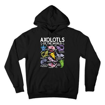 Axolotls Of The World Cute Kawaii Axolotl Tall Hoodie