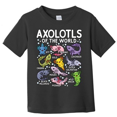 Axolotls Of The World Cute Kawaii Axolotl Toddler T-Shirt