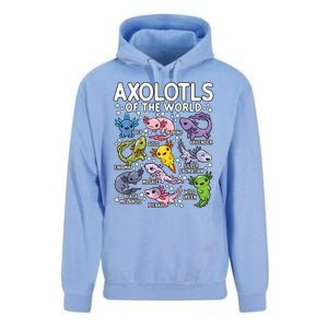 Axolotls Of The World Cute Kawaii Axolotl Unisex Surf Hoodie