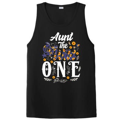 Aunt Of The Wild One 1st Birthday Sunflower First Thing Gift PosiCharge Competitor Tank