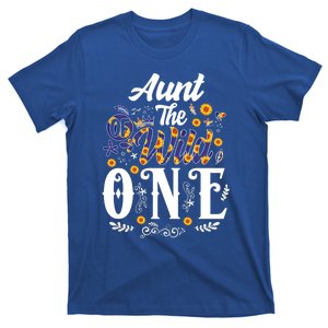 Aunt Of The Wild One 1st Birthday Sunflower First Thing Gift T-Shirt