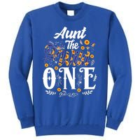 Aunt Of The Wild One 1st Birthday Sunflower First Thing Gift Tall Sweatshirt