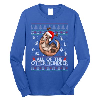 All Of The Otter Reindeercute Gift Funny Christmas Cool Gift Long Sleeve Shirt