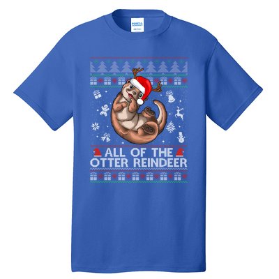 All Of The Otter Reindeercute Gift Funny Christmas Cool Gift Tall T-Shirt