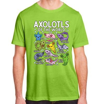 Axolotls Of The World Cute Kawaii Axolotl  Adult ChromaSoft Performance T-Shirt