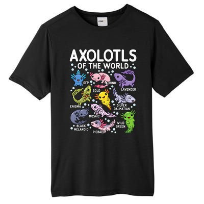 Axolotls Of The World Cute Kawaii Axolotl  Tall Fusion ChromaSoft Performance T-Shirt