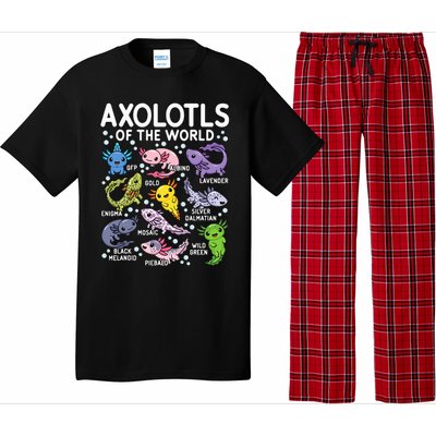 Axolotls Of The World Cute Kawaii Axolotl  Pajama Set