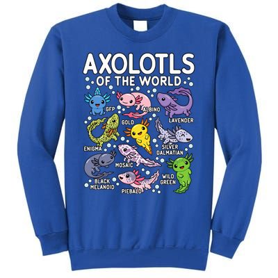 Axolotls Of The World Cute Kawaii Axolotl  Tall Sweatshirt