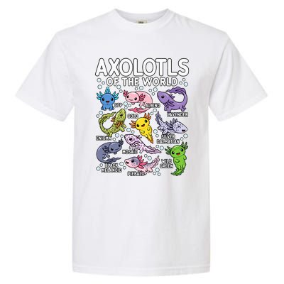 Axolotls Of The World Cute Kawaii Axolotl  Garment-Dyed Heavyweight T-Shirt