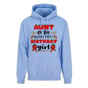 Aunt Of The Berry First Birthday Girl Unisex Surf Hoodie