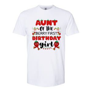 Aunt Of The Berry First Birthday Girl Softstyle CVC T-Shirt