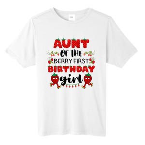 Aunt Of The Berry First Birthday Girl Tall Fusion ChromaSoft Performance T-Shirt