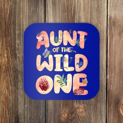 Aunt Of The Wild One Aunt Great Gift Coaster