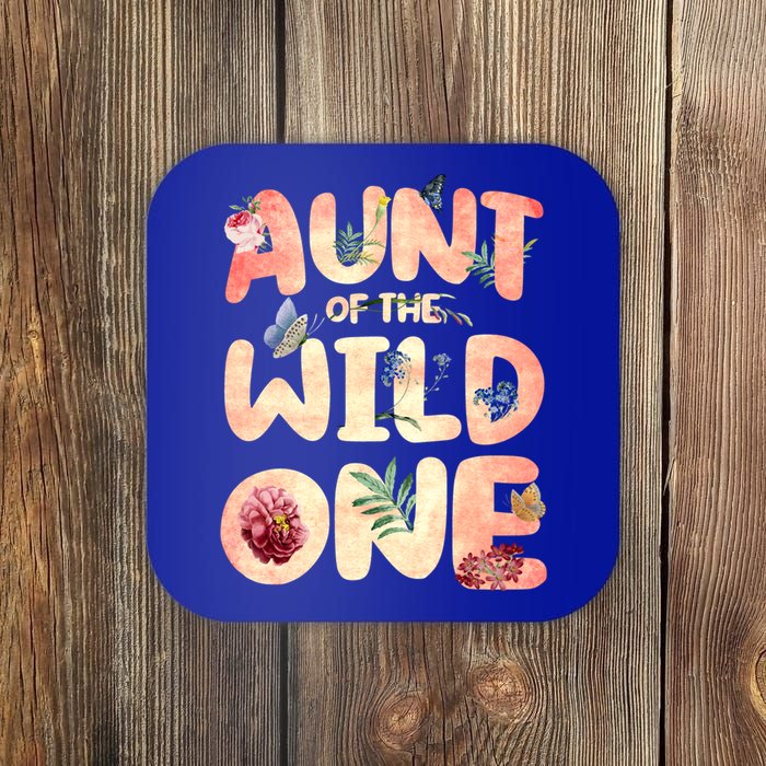 Aunt Of The Wild One Aunt Great Gift Coaster