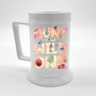 Aunt Of The Wild One Aunt Great Gift Beer Stein