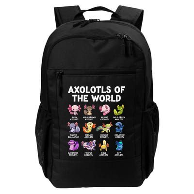 Axolotls Of The World Kawaii Types Of Axolotl Fish Amphibian Backpack