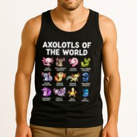 Axolotls Of The World Kawaii Types Of Axolotl Fish Amphibian Tank Top