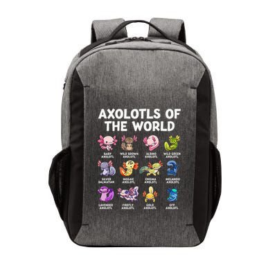 Axolotls Of The World Kawaii Types Of Axolotl Fish Amphibian Vector Backpack