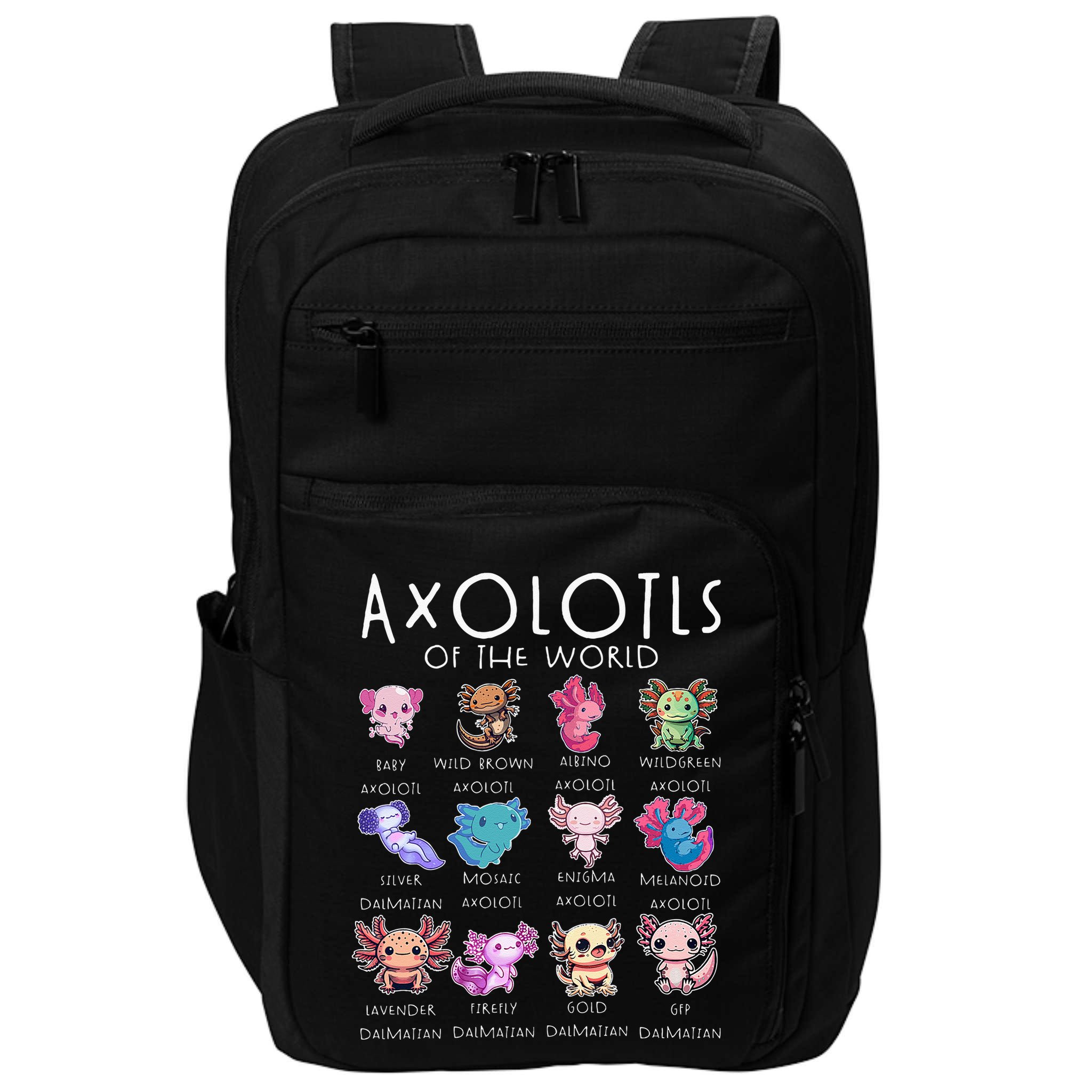 Axolotls Of The World Funny Kawaii Axolotls Girls Impact Tech Backpack