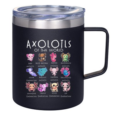 Axolotls Of The World Funny Kawaii Axolotls Girls 12oz Stainless Steel Coffee Mug