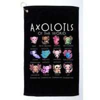 Axolotls Of The World Funny Kawaii Axolotls Girls Golf Towel