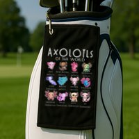 Axolotls Of The World Funny Kawaii Axolotls Girls Golf Towel