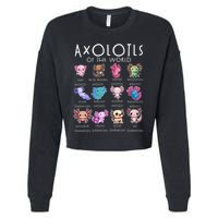 Axolotls Of The World Funny Kawaii Axolotls Girls Cropped Pullover Crew