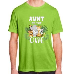 Aunt Of The Wild One 1st Birthday Safari Family Matching Adult ChromaSoft Performance T-Shirt