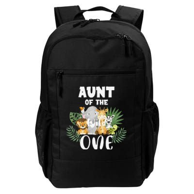 Aunt Of The Wild One 1st Birthday Safari Family Matching Daily Commute Backpack