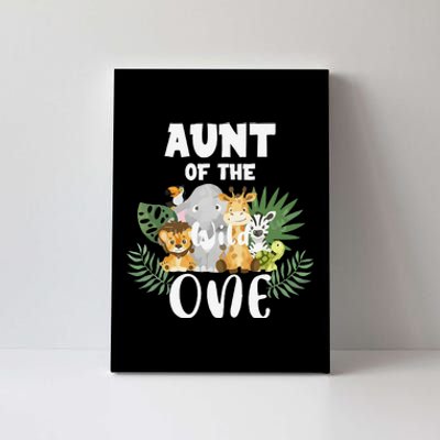 Aunt Of The Wild One 1st Birthday Safari Family Matching Canvas