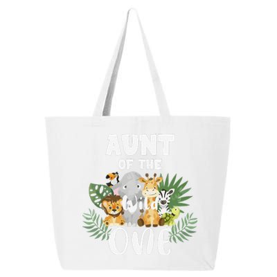 Aunt Of The Wild One 1st Birthday Safari Family Matching 25L Jumbo Tote