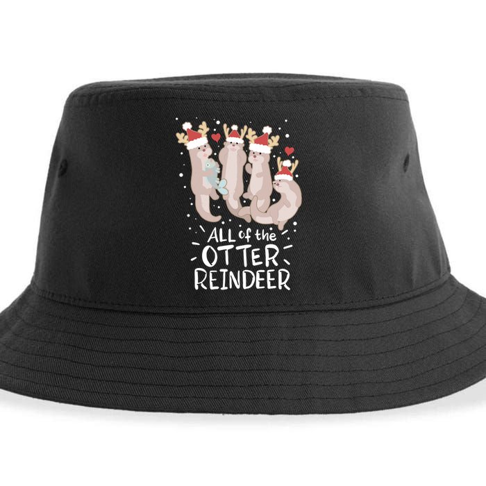 All Of The Otter Reindeer Funny Christmas Gift Sustainable Bucket Hat