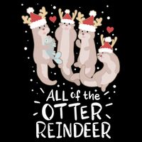 All Of The Otter Reindeer Funny Christmas Gift Sustainable Bucket Hat