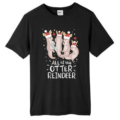 All Of The Otter Reindeer Funny Christmas Gift Tall Fusion ChromaSoft Performance T-Shirt