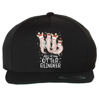 All Of The Otter Reindeer Funny Christmas Gift Wool Snapback Cap