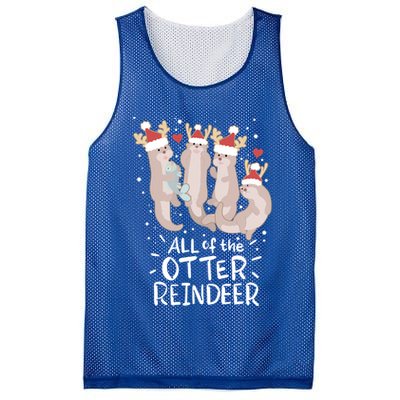 All Of The Otter Reindeer Funny Christmas Gift Mesh Reversible Basketball Jersey Tank
