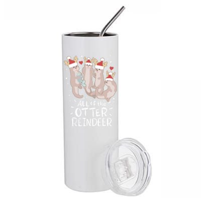 All Of The Otter Reindeer Funny Christmas Gift Stainless Steel Tumbler