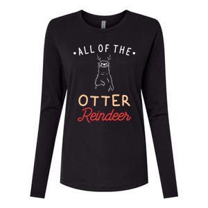 All Of The Otter Reindeer Gift Womens Cotton Relaxed Long Sleeve T-Shirt