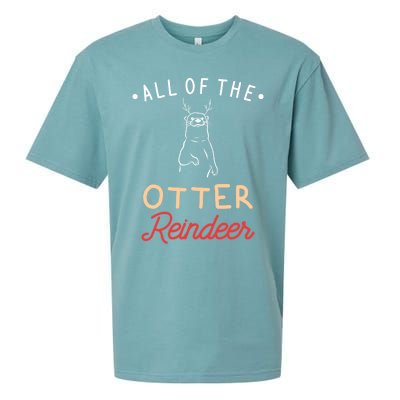 All Of The Otter Reindeer Gift Sueded Cloud Jersey T-Shirt