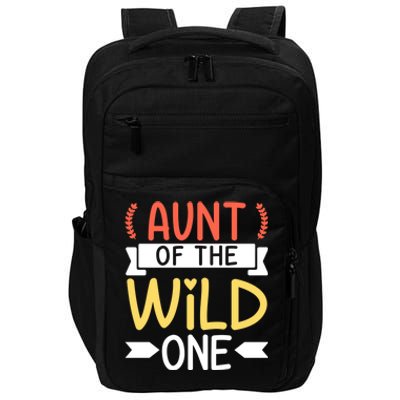 Aunt Of The Wild One 'S First Birthday Party Family Gift Impact Tech Backpack