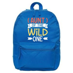 Aunt Of The Wild One 'S First Birthday Party Family Gift 16 in Basic Backpack