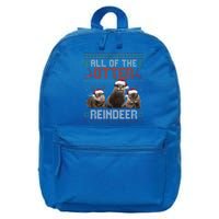 All Of The Otter Reindeer Christmas Funny Xmas Otter Lovers 16 in Basic Backpack