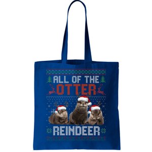 All Of The Otter Reindeer Christmas Funny Xmas Otter Lovers Tote Bag