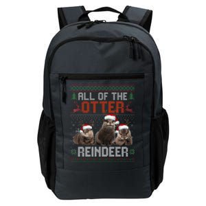 All Of The Otter Reindeer Christmas Funny Xmas Otter Lovers Daily Commute Backpack