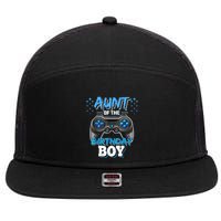 Aunt Of The Birthday Boy Matching Video Game Birthday Gift 7 Panel Mesh Trucker Snapback Hat