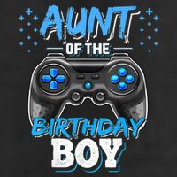 Aunt Of The Birthday Boy Matching Video Game Birthday Gift 7 Panel Mesh Trucker Snapback Hat
