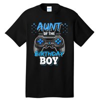 Aunt Of The Birthday Boy Matching Video Game Birthday Gift Tall T-Shirt