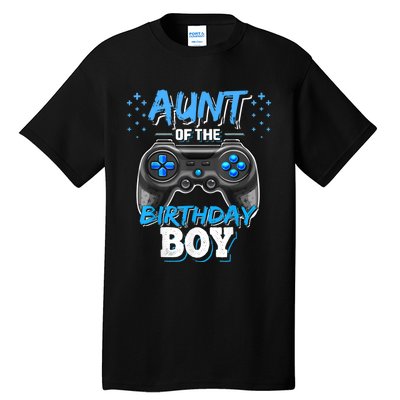 Aunt Of The Birthday Boy Matching Video Game Birthday Gift Tall T-Shirt