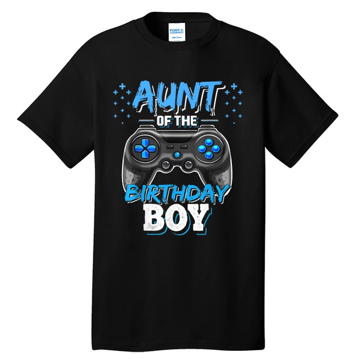 Aunt Of The Birthday Boy Matching Video Game Birthday Gift Tall T-Shirt